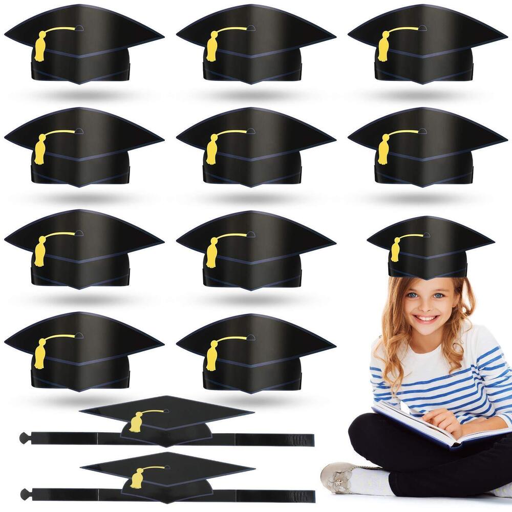 1058 36 Pcs Paper Graduation Cap for Kid Adult 2025 Adjustable Graduation